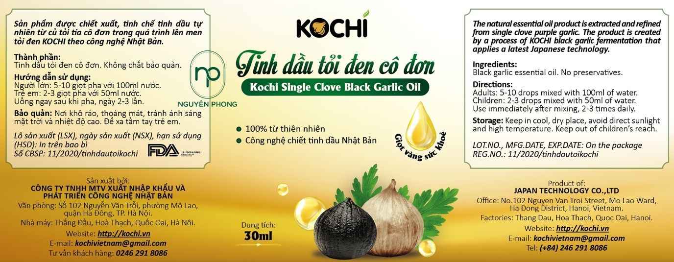 thông tin đầy đủ chi tiết trên bao bì tỏi đen